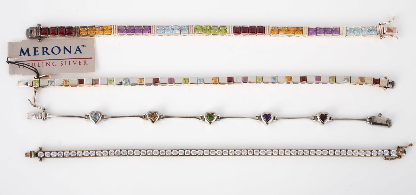 (4) STERLING & GEMSTONE BRACELETS (1 of 3)