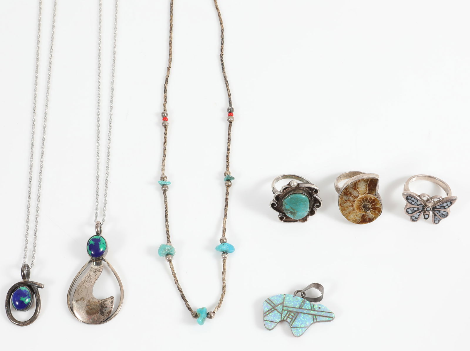 (7) PCS. STERLING & SILVER JEWELRY (1 of 10)