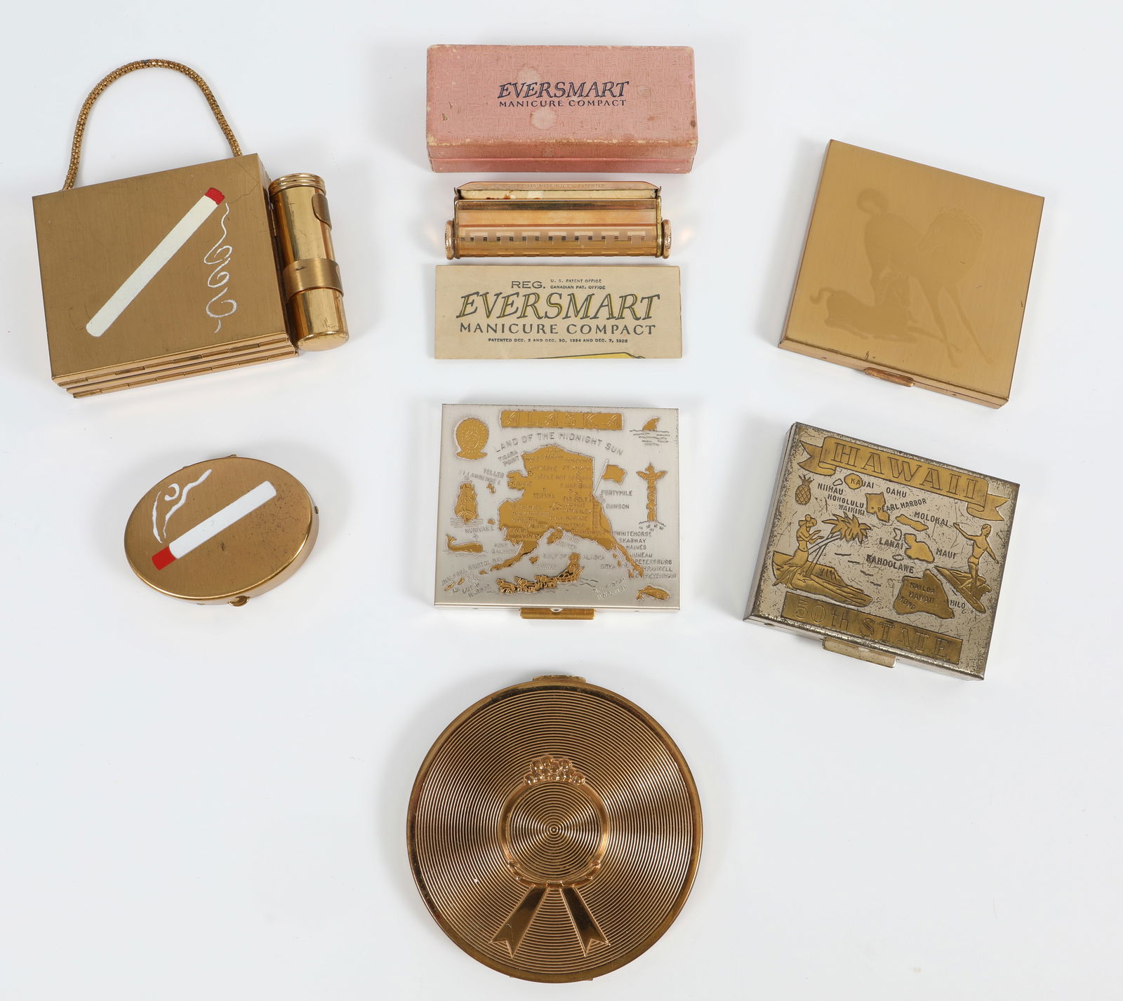 (7) VINTAGE COMPACTS, ETC. METAL (1 of 20)