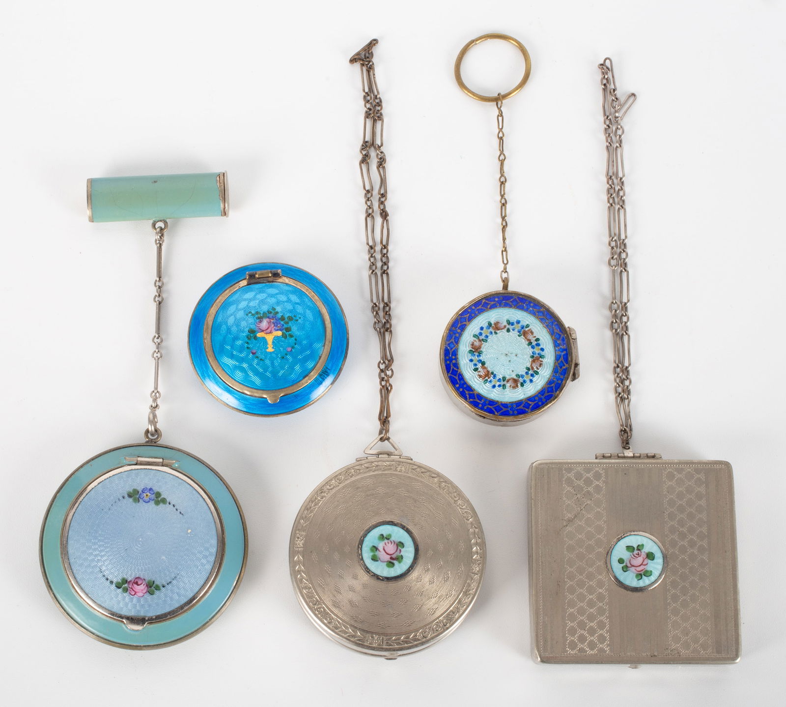 (5) VINTAGE ENAMELED COMPACTS (1 of 7)