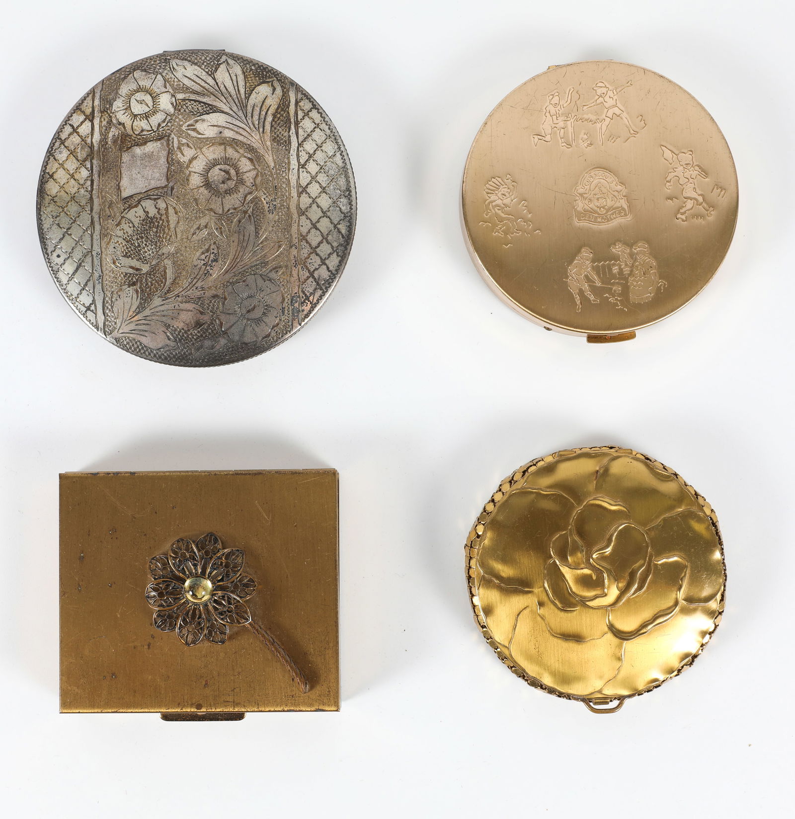 (4) PCS. VINTAGE COMPACTS & RAZOR (1 of 14)