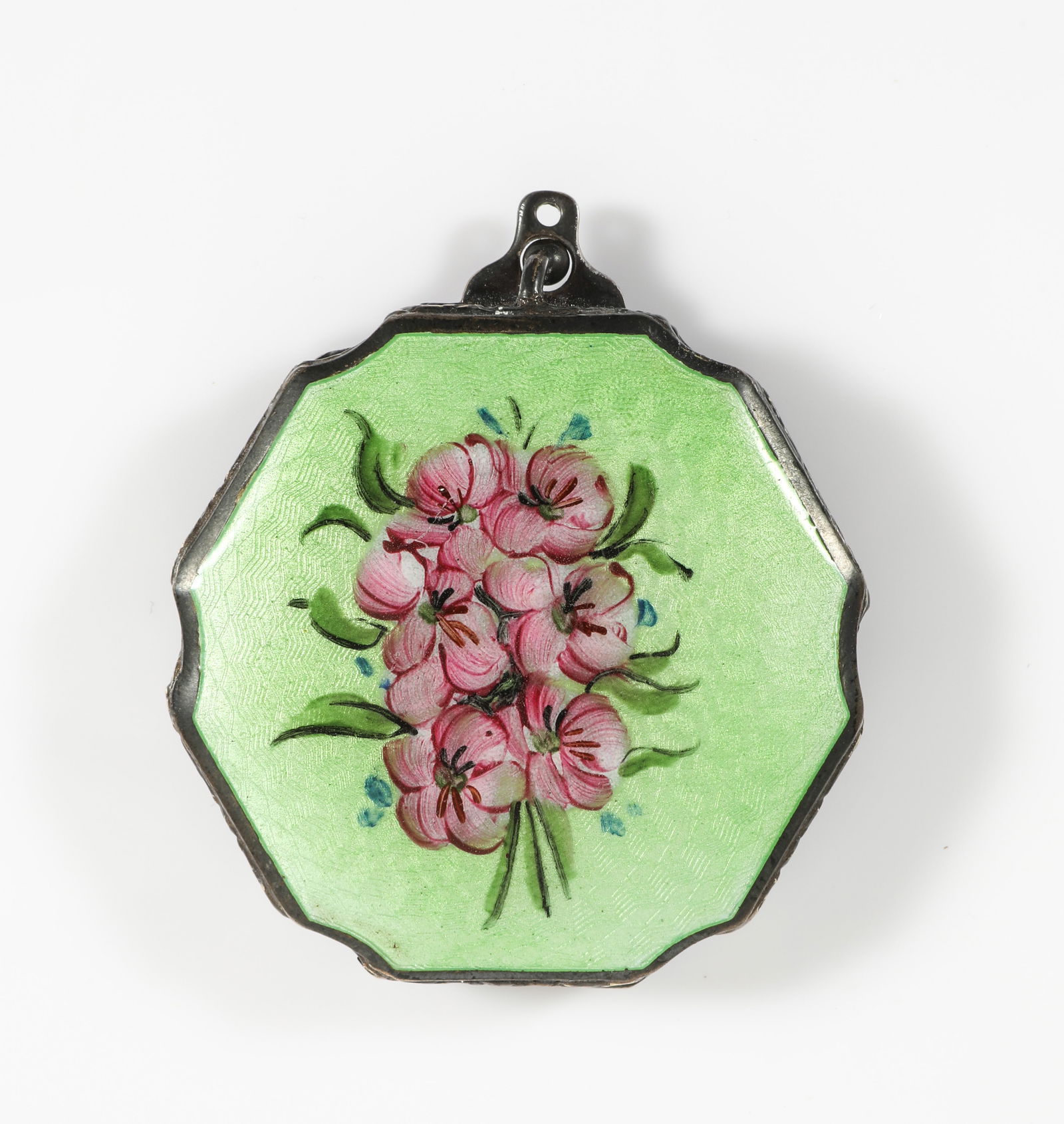 SILVER & ENAMELED COMPACT (1 of 7)