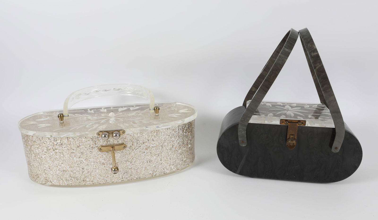 (2) VINTAGE LUCITE PURSES (1 of 12)