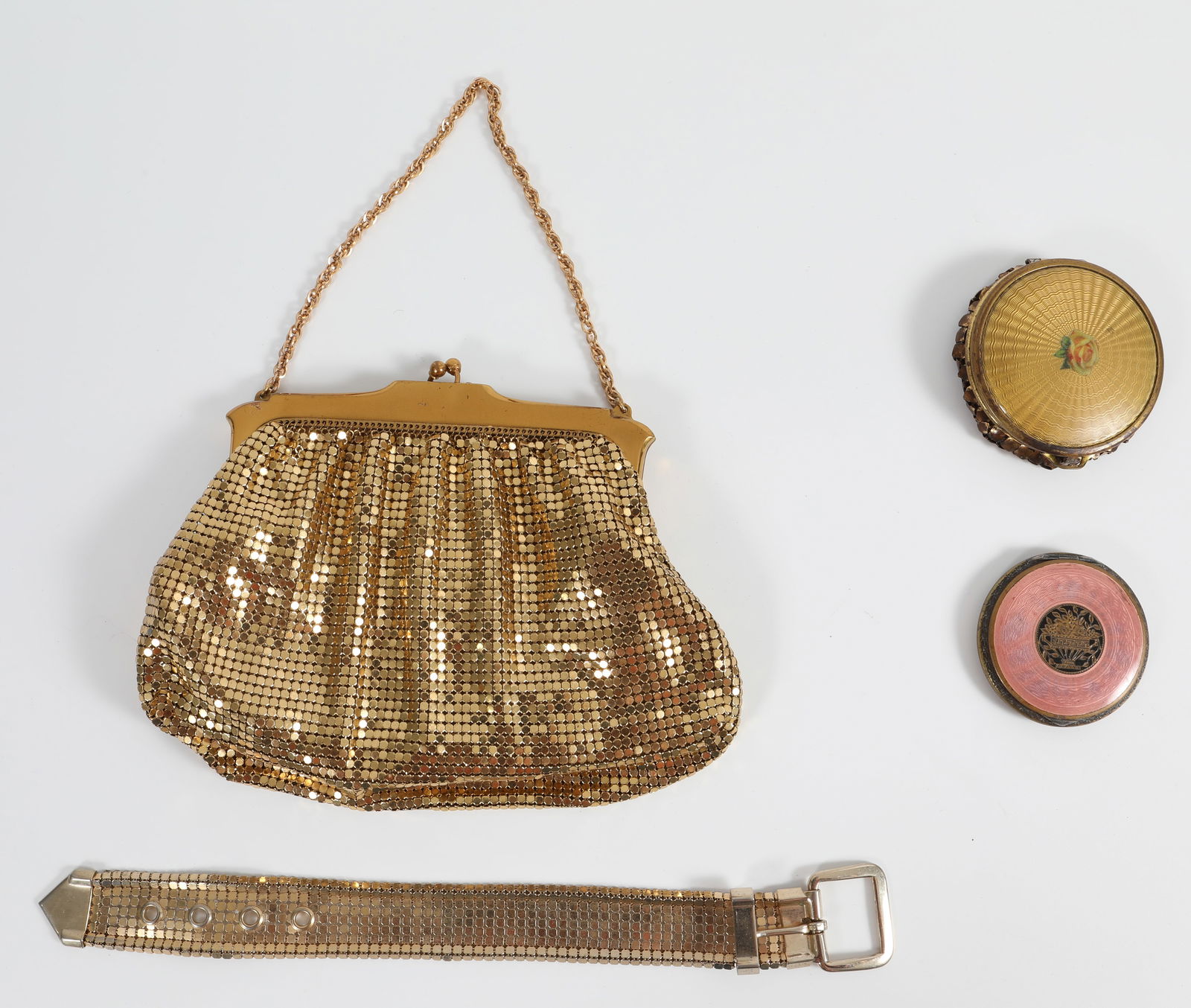(4) PCS. VINTAGE PURSE, COMPACTS, ETC. (1 of 13)