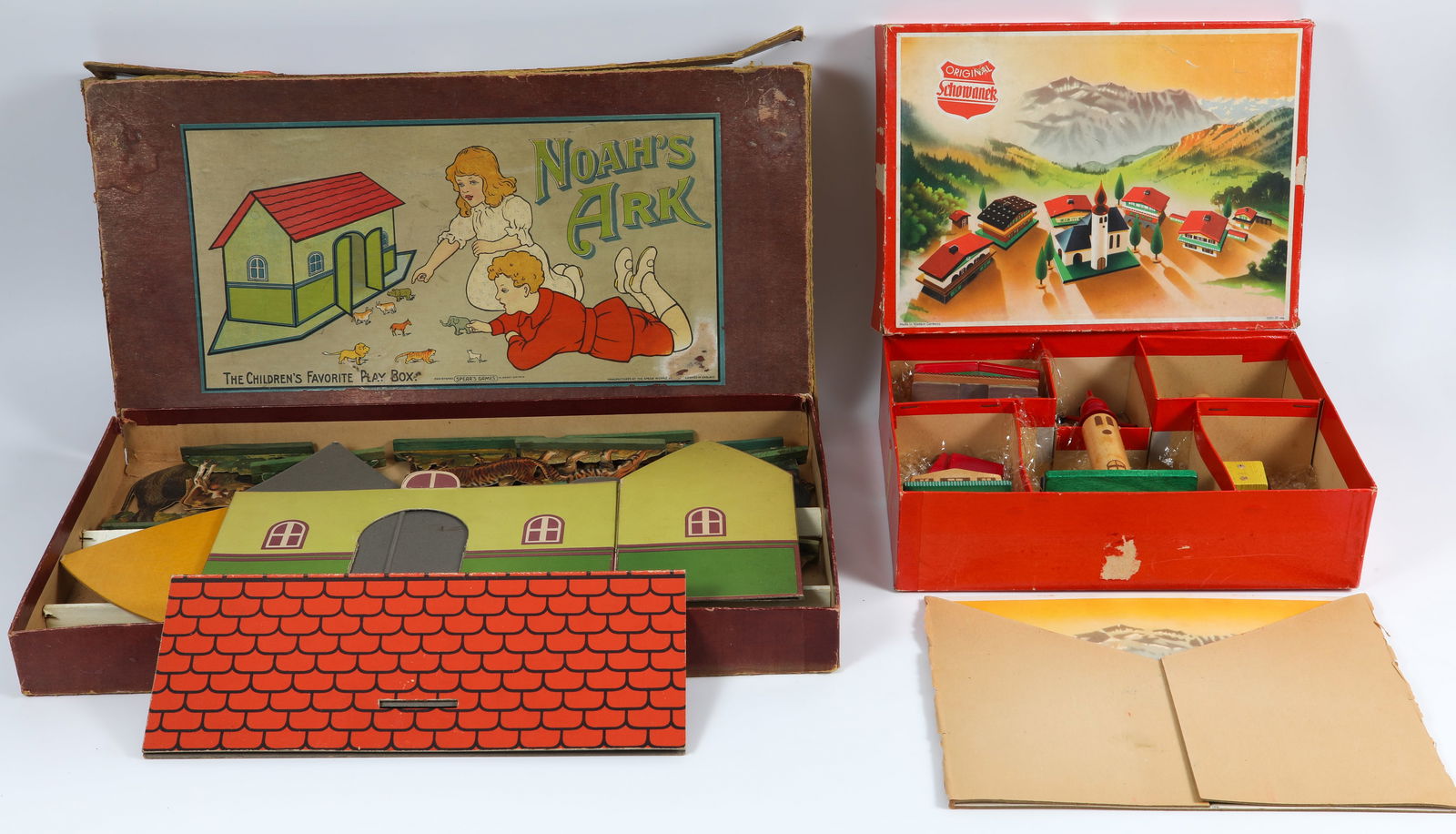 SCHOWANEK BUILDING SET & SPEAR NOAH'S ARK - ORIGINAL BOXES (1 of 10)
