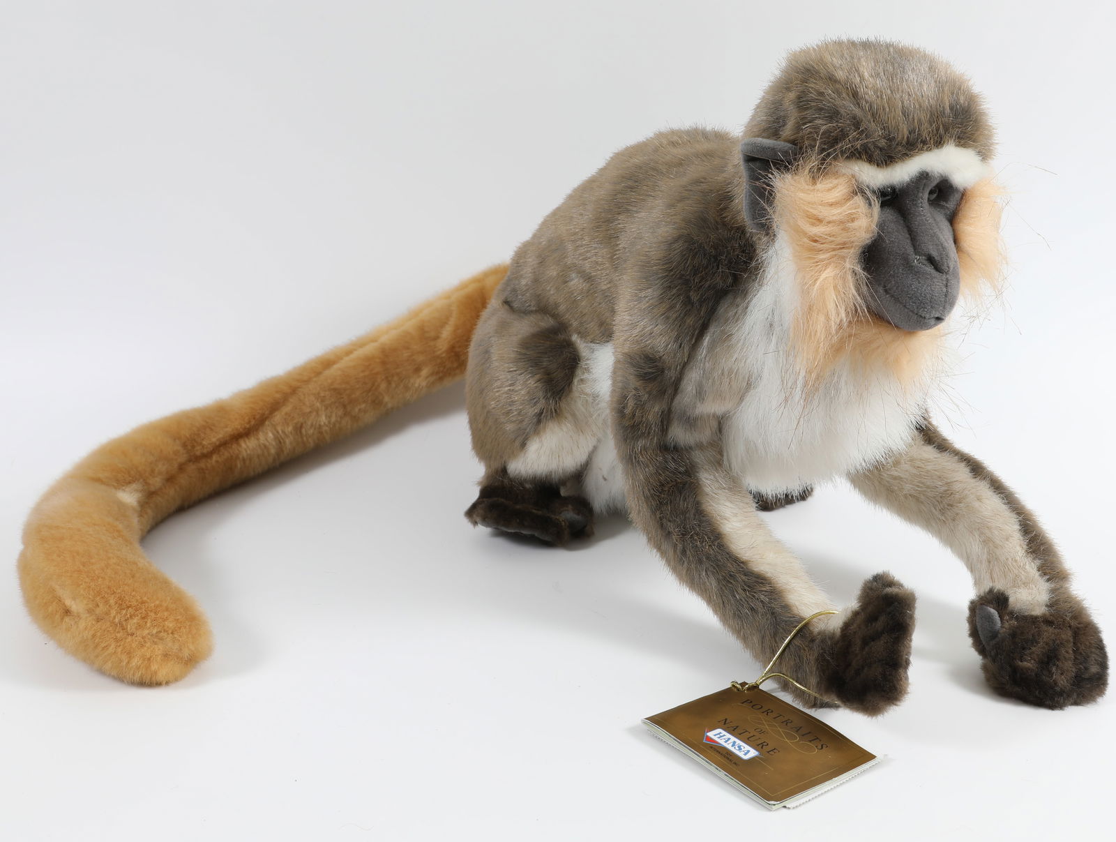 HANSA GREEN VELVET MONKEY PLUSH ANIMAL (1 of 6)