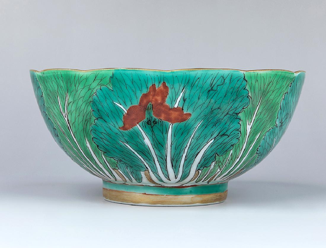 CHINESE PORCELAIN CABBAGE-LEAF BOWL (1 of 3)