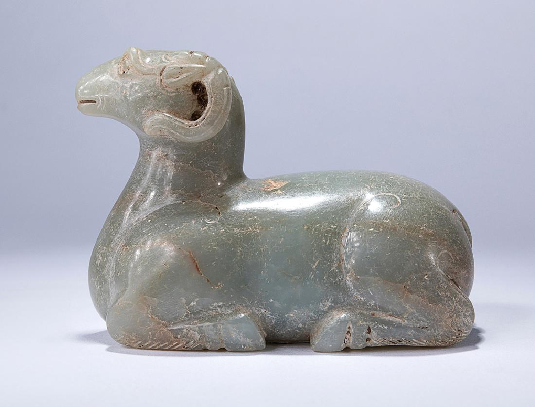 CHINESE JADE CARVED SHEEP (1 of 2)