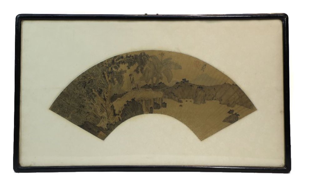 PAINTER,FANSHAPED, CHINESE INK PAINTING (1 of 3)