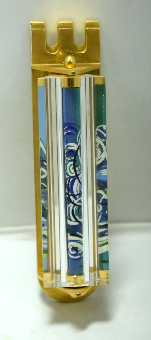 .  Judaica, Mezuza case, modern in Agam style, length (1 of 11)