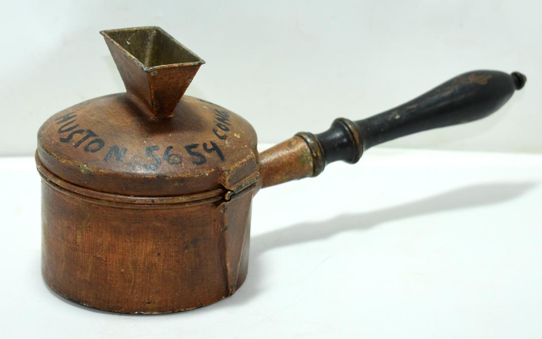 Judaica, charity box made of tin and wood, American, (1 of 8)