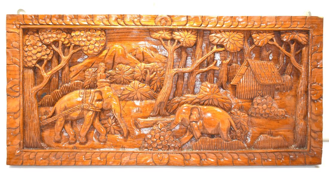Handcrafted wood carving, African, 3D, 31 * 65 cm. (1 of 4)