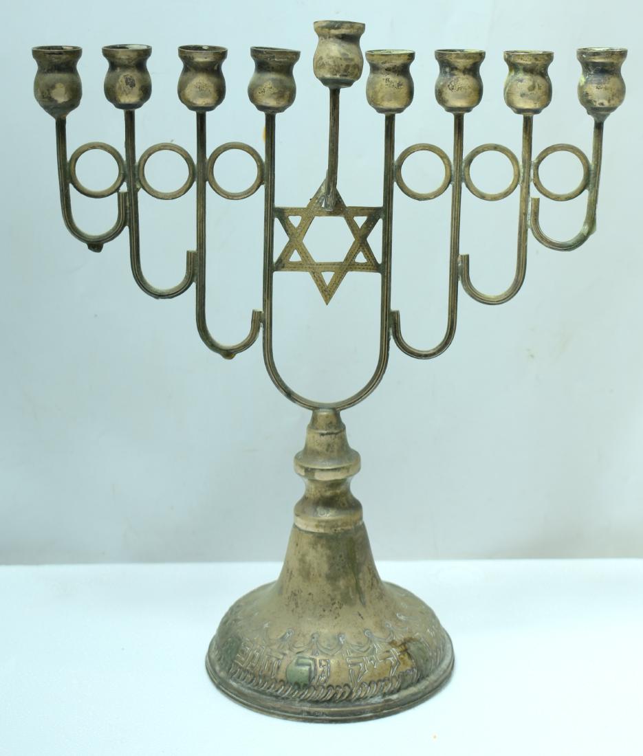 Silver hanukia, signed "silver 800", respectable, (1 of 9)
