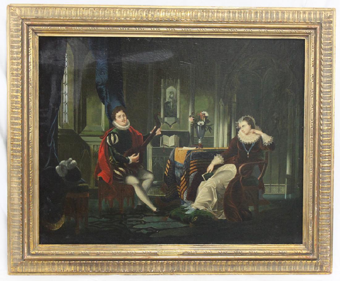 19 Century Oil on Canvas Painting Attributed to H. (1 of 8)