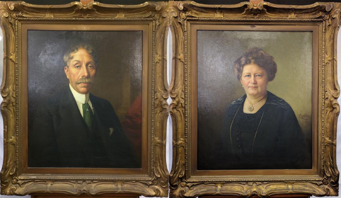 Pair American Painting by Louis P. Dieterich (1 of 11)