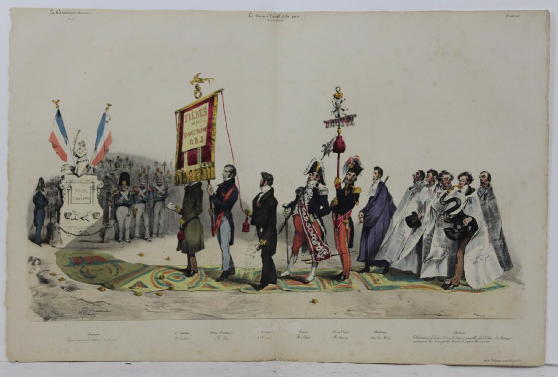 Hand-colored Print (Lithograph) from La Caricature, No. (1 of 7)