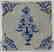 Pair 17 Century Dutch Delft Blue Tiles - 2