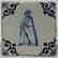 Set of Four (4) 17 Century Dutch Delft Blue Tiles - 6