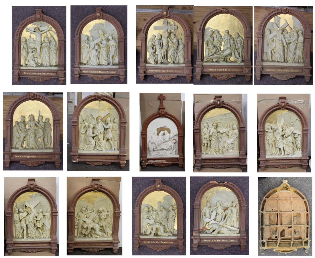 GOTHIC ANTIQUE SET OF STATIONS OF THE CROSS (1 of 8)