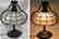 Bronze Tiffany Studios Lamp Base and Kappa Shell Shade.