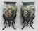 Pair of Hand-Painted Pottery (Porcelain) Vases on