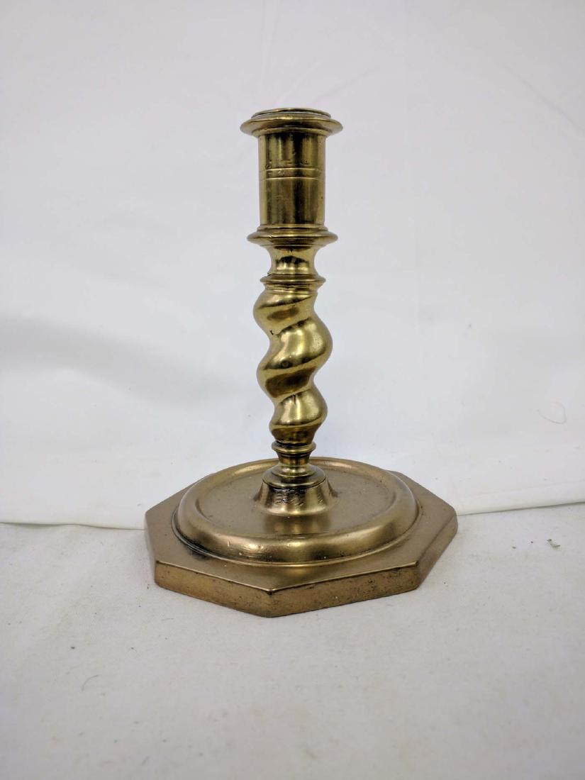 17 Century Brass Candlestick (1 of 4)