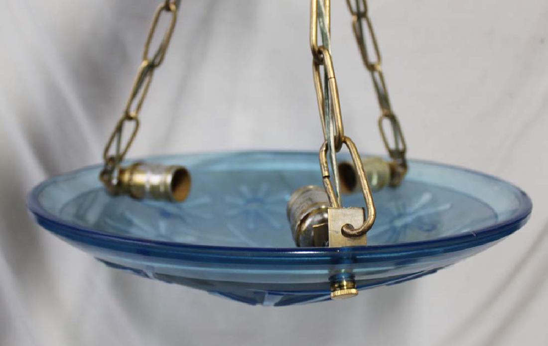 Probably French Etched Glass Hanging Lamp (1 of 7)
