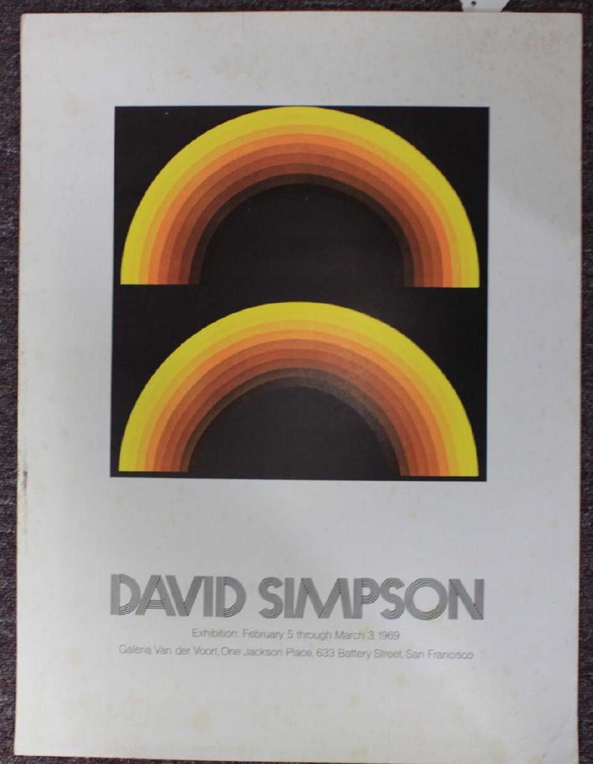 DAVID SIMPSON EXHIBITION POSTER: DAVID SIMPSON EXHIBITION POSTER If you would like to receive more detailed photos, please let us know. We do not accept credit card charges of over $7,500, this amount is calculated based on all purch