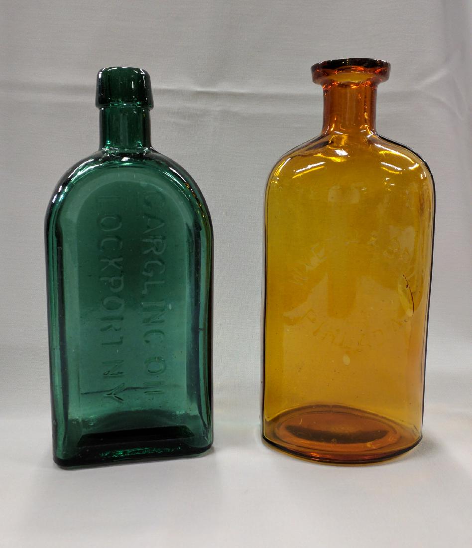 Two American Oil Glass Bottles (1 of 4)