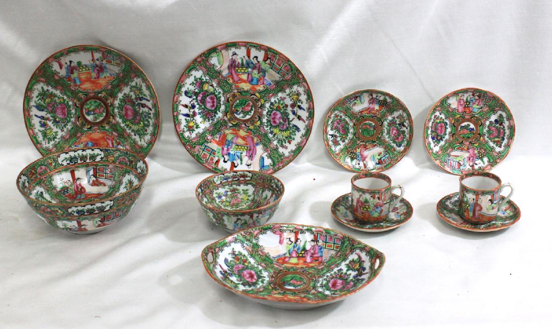 19 C. CHINESE EXPORT PORCELAIN 'CANTON FAMILLE ROSE' (1 of 6)