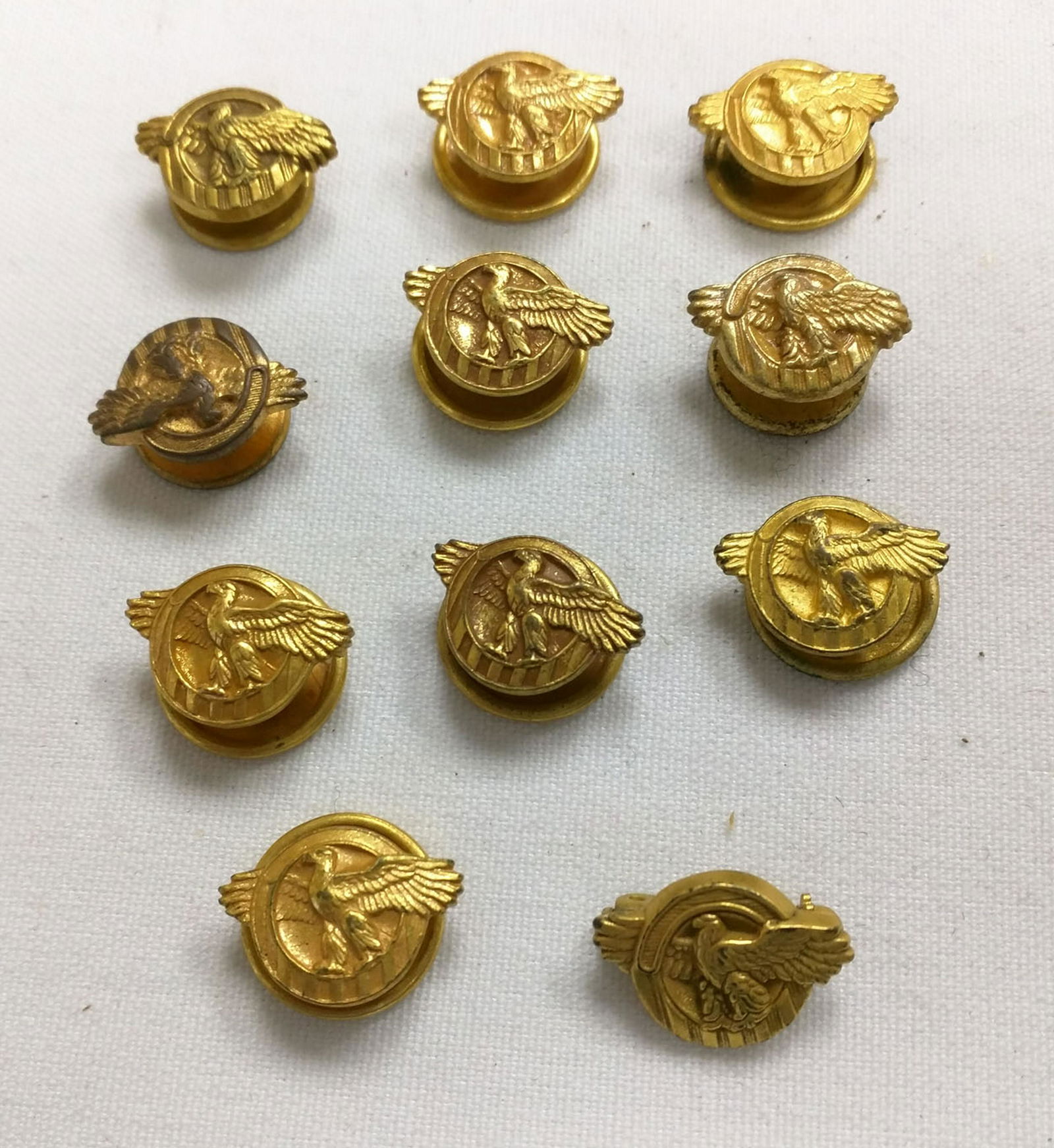 10 Tuxedo buttons and a pin. (1 of 3)