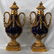 A Pair Of Gilt Bronze Mounted Blue Porcelain Lidded