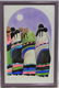 SIGNED ETCHING OF MEXICAN PONCHO LADIES, MOON