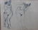 SIGNED PENCIL DRAWING OF TWO NAKED WOMEN - 2