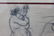 SIGNED PENCIL DRAWING OF TWO NAKED WOMEN - 4