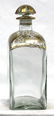 Vintage Liquor Bottle with Gold Trim and Ground Glass - 3