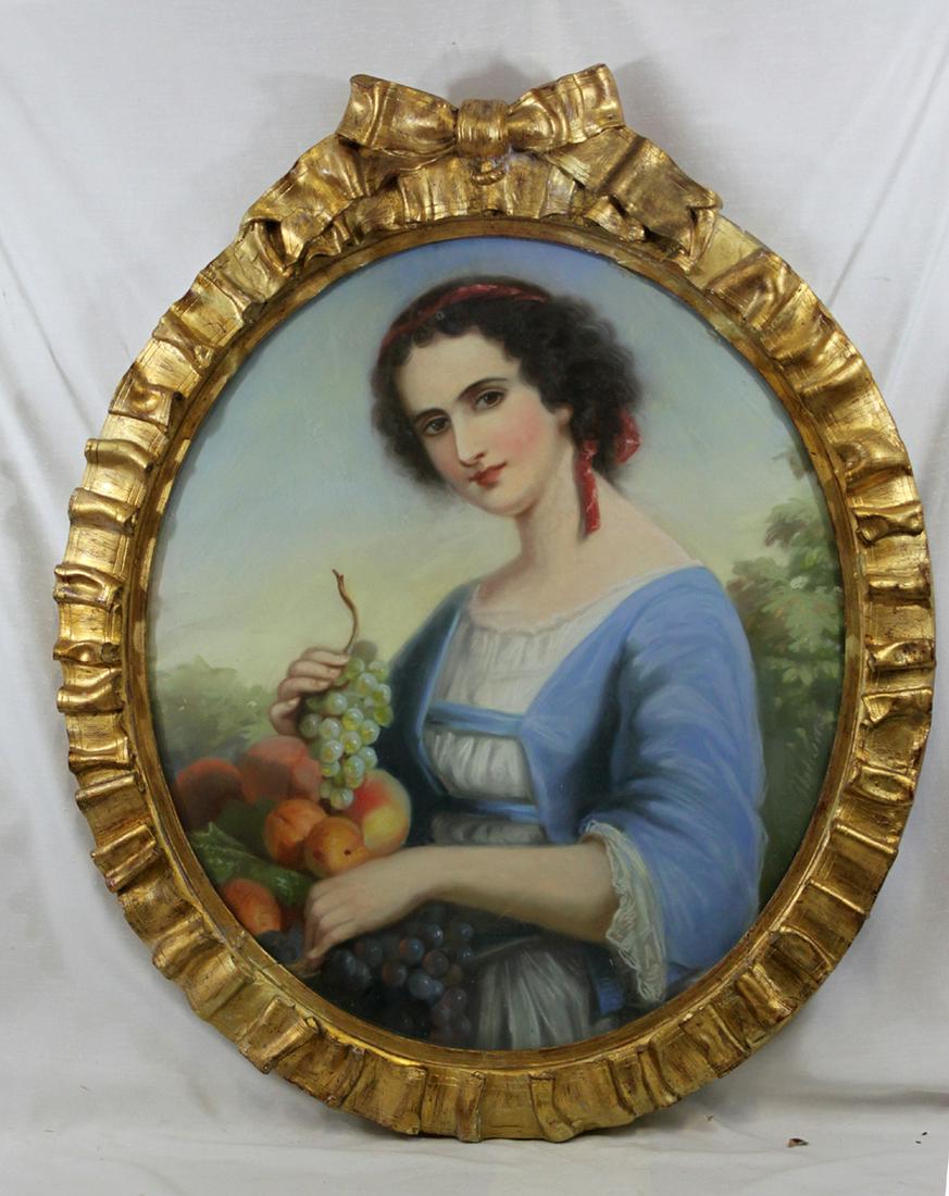 Signed French 1862 Portrait of a Lady (1 of 9)