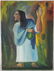 American Oil on Canvas Board Painting