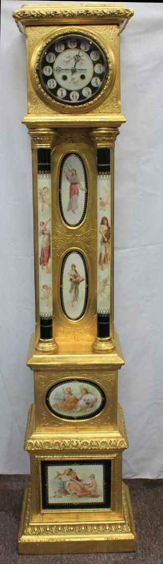 19 Century Vienna Porcelain Mounted and Gilt Wood Tall (1 of 9)