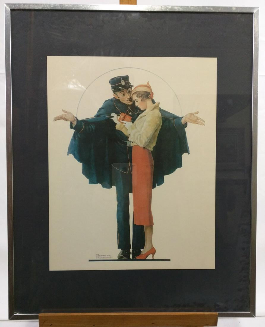 Framed Norman Rockwell signed in block (1 of 4)