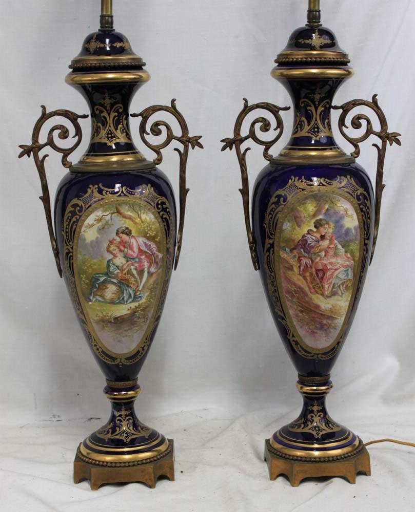 Pair 19 Century French Sevres Porcelain Urn (1 of 6)