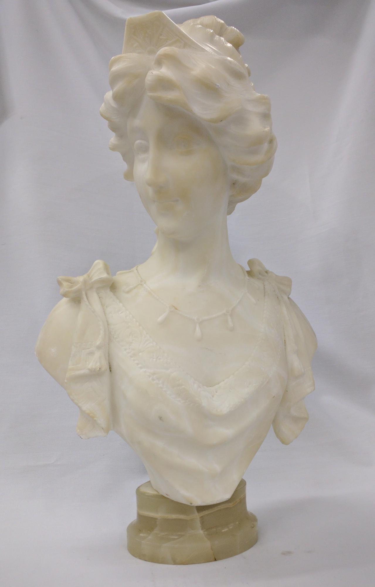 19 Century Italian Marble Bust of Lady (1 of 7)