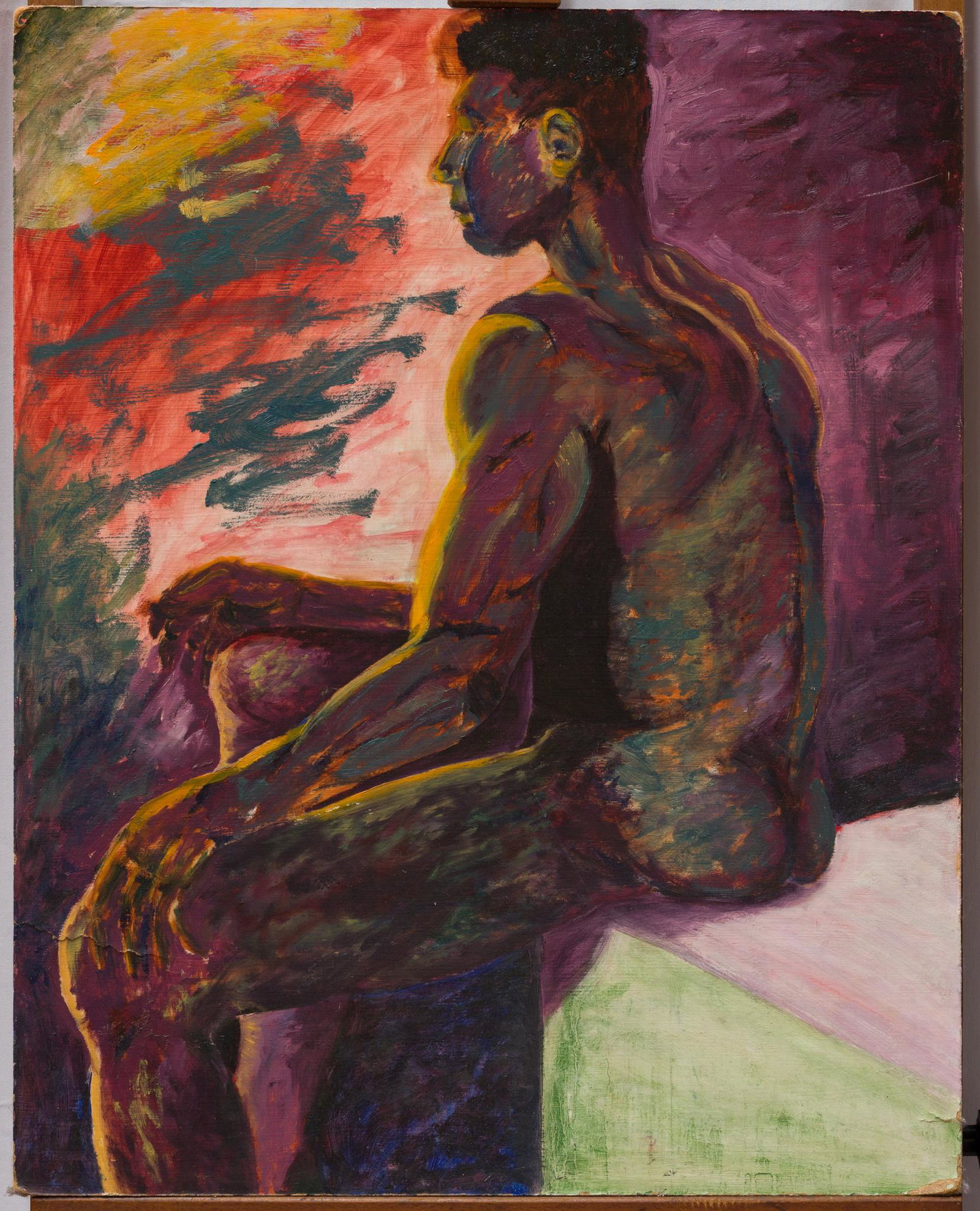 20th Century Nude Male: 20th Century Nude Male oil on masonite size: 30 x 24 in. Unframed. Inscribed, “David Park“ (on reverse). If you would like to receive more detailed photos, please let us know. We do not accept cre