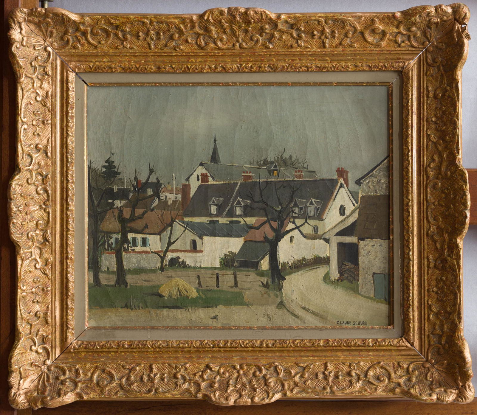 Claude Schurr (French, b. 1921) - Village Scene (1 of 2)