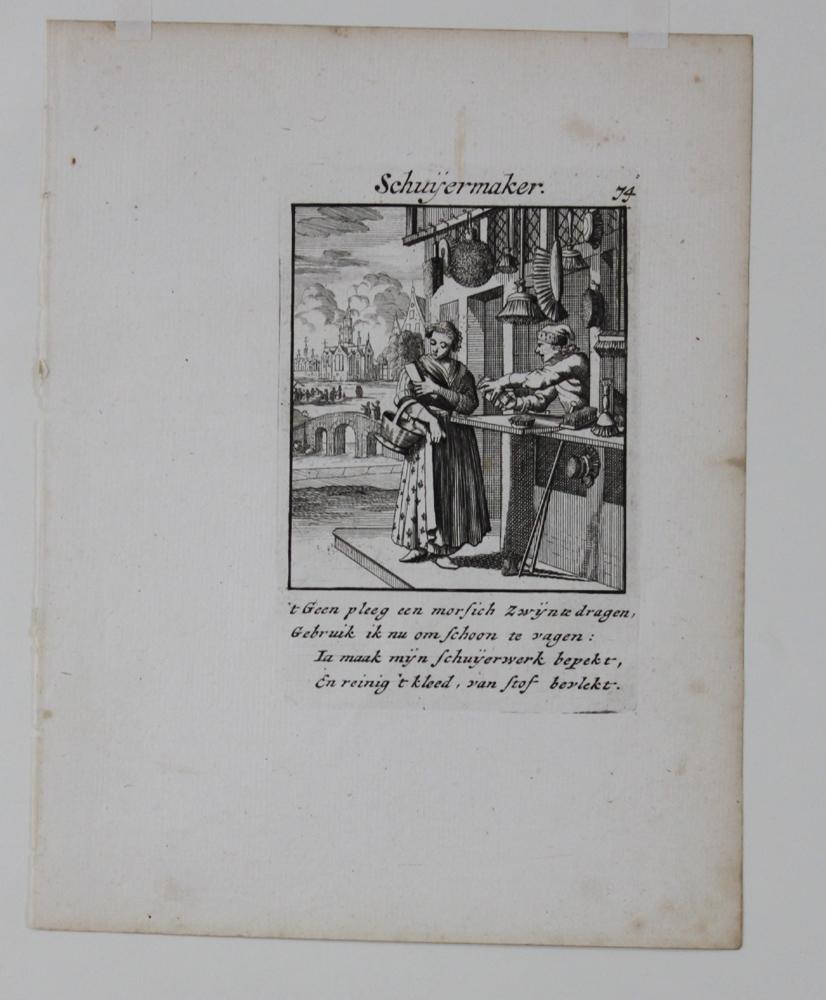 17 Century German Copper Engraving JAN and CASPER: 17 Century German Copper Engraving JAN and CASPER LUYKEN SHUYVERMAKER German Copper print 4th quarter 17 century Brush maker Jan LuykenJAN and CASPER LUYKEN Copper Engraving It is marked “Shuyvermak