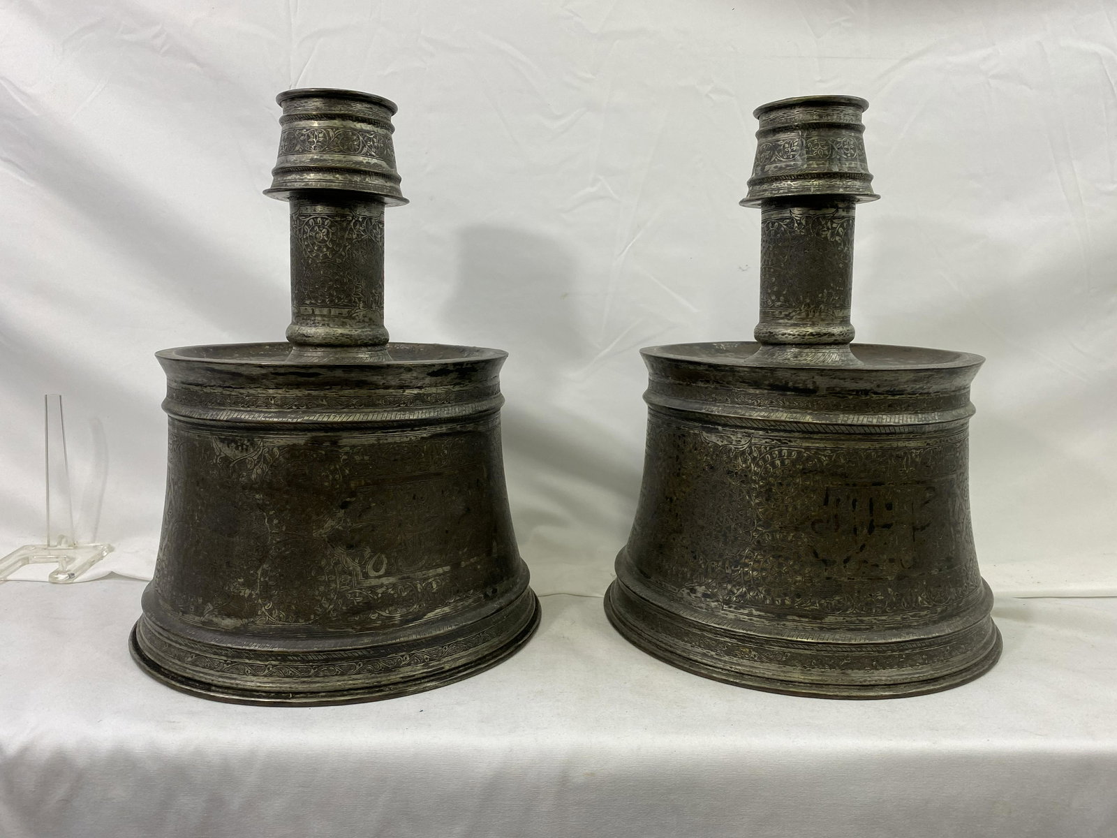 Unique Pair 16-17 Century Ottoman Candle Sticks (1 of 12)