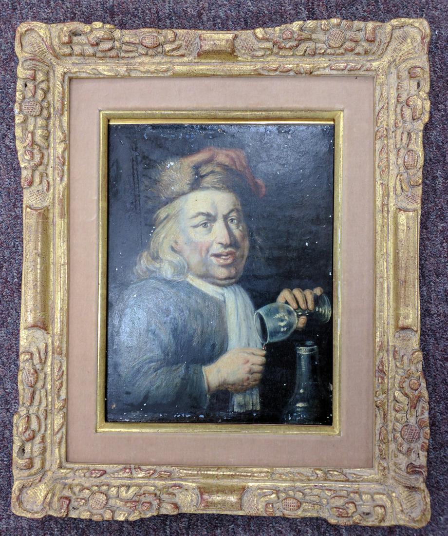 Probably Dutch School (18th Century) - Drinking man (1 of 4)