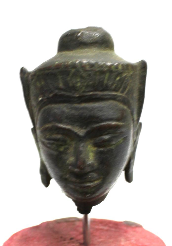 18-19 Century Bronze Oriental Head of Buddha (1 of 6)