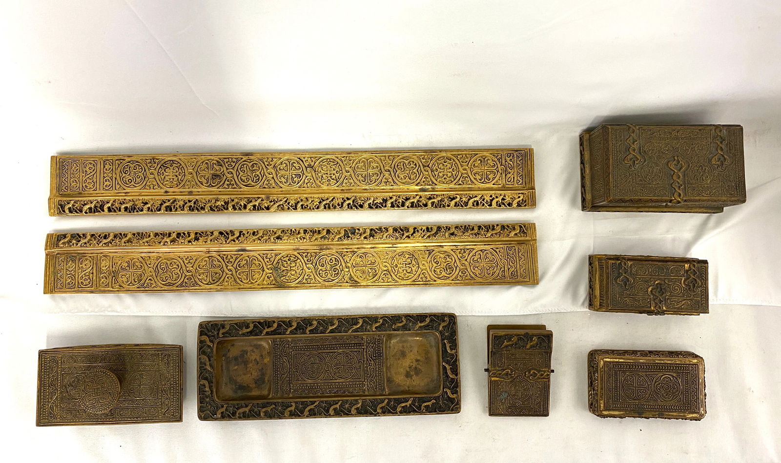 Tiffany Studios New York Venetian 7 Pc. Desk Set (1 of 7)