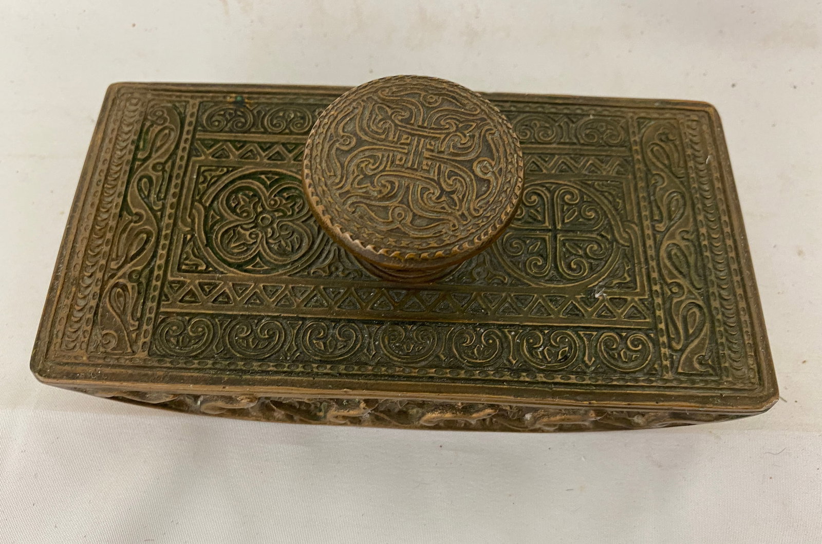 Tiffany Studios New York Venetian Rocker Blotter: Tiffany Studios New York Venetian Rocker Blotter Stamped and numbered. If you would like to receive more detailed photos, please let us know. We do not accept credit card charges of over $7,500, this 